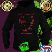 What women want pizza sex superpower s Hoodie