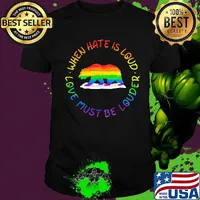 When Hate Is Loud Love Must Be Louder Bear LGBT Shirt