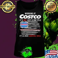Working at costco it's not just a job title it's a 2020 survival skill american flag independence day s Tank top