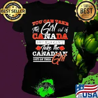 You can take this girl out of canada but you can't take the canadian out of this girl s Ladies tee