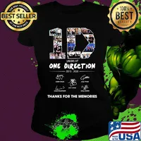 10 years of one direction 2010 2020 thank you for the memories signatures s Ladies tee
