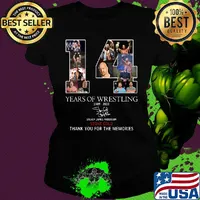 14 years of wrestling 1989 2003 steven james anderson stone cold thank you for the memories signature black s Ladies tee
