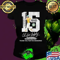 15 Claudell washington thank you for the memories signature s Ladies tee