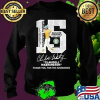 15 Claudell washington thank you for the memories signature s Sweater