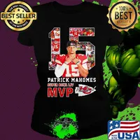 15 patrick mahomes super bowl liv mvp kansas city chiefs football signature s Ladies tee
