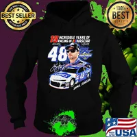 19 incredible years of racing in nascar 48 jimmie johnson car signature s Hoodie