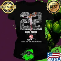22 Vince Carter 2018-2020 Atlanta Hawks thank you for the memories signature s Ladies tee