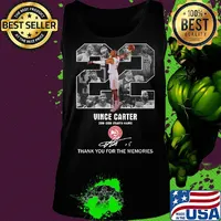 22 Vince Carter 2018-2020 Atlanta Hawks thank you for the memories signature s Tank top
