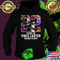 22 year of carter taking flight atlanta basketball legend vince #15 fan s Hoodie