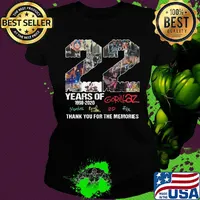 22 years of 1998 2020 gorillaz thank you for the memories signatures s Ladies tee