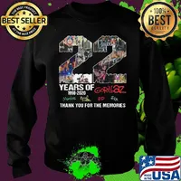 22 years of 1998 2020 gorillaz thank you for the memories signatures s Sweater