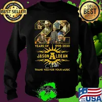 22 years of 1998-2020 Jason Aldean thank you for your music signature s Sweater