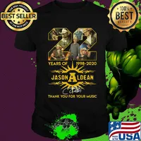 22 years of 1998-2020 Jason Aldean thank you for your music signature shirt