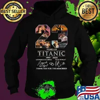 23 years of Titanic 1997-2020 Leonardo Dicaprio Kate Winslet signature s Hoodie