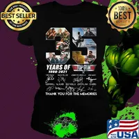35 years of 1986 2021 top thank you for the memories signatures s Ladies tee