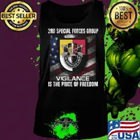 3rd special forces group vigilance is the price of freedom american flag independence day s Tank top