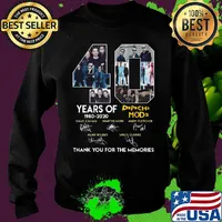 40 years of 1980 2020 depeche mode thank you for the memories signatures s Sweater