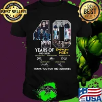 40 years of 1980 2020 depeche mode thank you for the memories signatures shirt