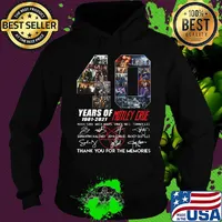 40 years of 1981 2021 motley crue thank you for the memories signatures s Hoodie