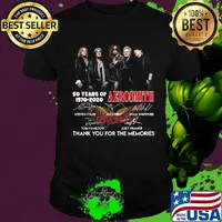 50 years of 1970 2020 aerosmith thank you for the memories signatures shirt