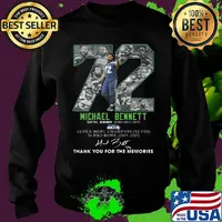 72 michael bennett seattle seahwks 2013 2017 suoer bowl chamopion thank you for the memories signature s Sweater