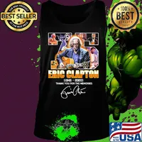 75 eric clapton 1945 2020 thank you for the memories signature s Tank top