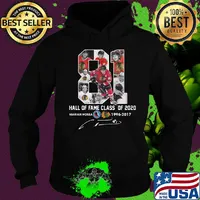 81 hall of fame class of 2020 marian hossa washington redskins hockey 1996 2017 signature s Hoodie