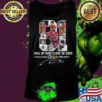 81 hall of fame class of 2020 marian hossa washington redskins hockey 1996 2017 signature s Tank top