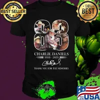 83 charlie daniels 1936 2020 thank you for the memories signature shirt