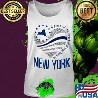 A piece of my heart and soul lives in New York Map s Tank top