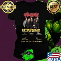 Aero swith 50th anniversary 1970-2020 thank you for the memories signature s Ladies tee