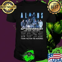 Aliens 42nd anniversary 1979 2021 thank you for the memories signatures shirt