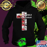 All i need today is a little bit of cardinals and a whole lot of jesus football s Hoodie