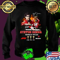 Ayrton senna world titles champions signature s Sweater