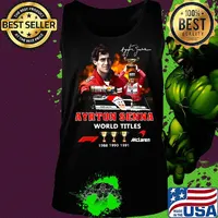 Ayrton senna world titles champions signature s Tank top