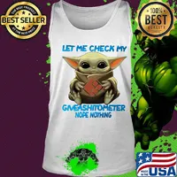 Baby yoda hug the home depot logo let me check my giveashitometer nope nothing s Tank top