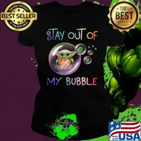 Baby yoda hug the home depot stay out of my bubble covid-19 s Ladies tee