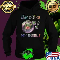 Baby yoda hug tyson foods stay out of my bubble covid-19 s Hoodie