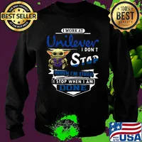 Baby yoda i work at unilever i don't stop when i'm tired i stop when i am done s Sweater