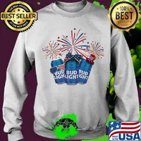 Beer bud light firework america 4th of july independence day s Sweater