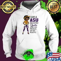 Betty boop alcorn i am a asu educated queen and i am proud of my roots s Hoodie