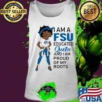 Betty boop alcorn i am a fsu educated queen and i am proud of my roots s Tank top