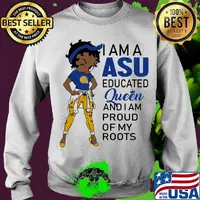 Betty boop i am a asu educated queen and i am proud of my roots s Sweater