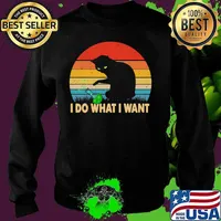 Black Cat Corona I do what I want Vintage retro s Sweater
