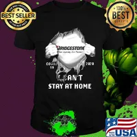 Blood insides bridgestone your journey our passion covid-19 2020 i can't stay at home shirt