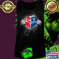 Blood insides kansas city chiefs and kansas city royals heartbeat s Tank top