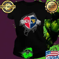 Blood insides kansas city chiefs and west virginia heartbeat s Ladies tee