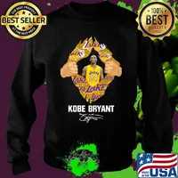 Blood insides kobe bryant los angeles lakers football logo signature s Sweater