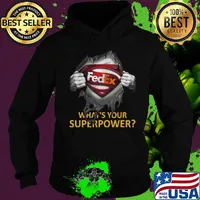 Blood insides superman fedex what's your superpower s Hoodie