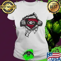 Blood insides superman georgia bulldogs s Ladies tee